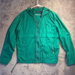 Polo by Ralph Lauren Green Hooded Windbreaker Jacket